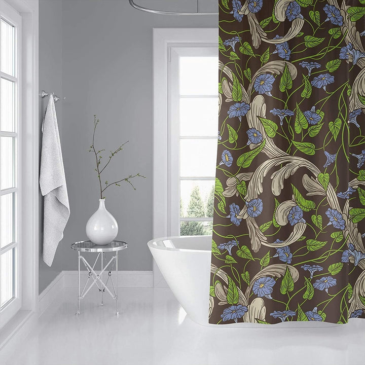 MISC Ivory Shower Curtain by 71x74 Off/White Floral Cottage Polyester