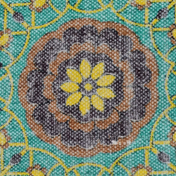 Handmade Cotton 20'' Throw Pillows (Set Two) Green Geometric Traditional Two - Diamond Home USA