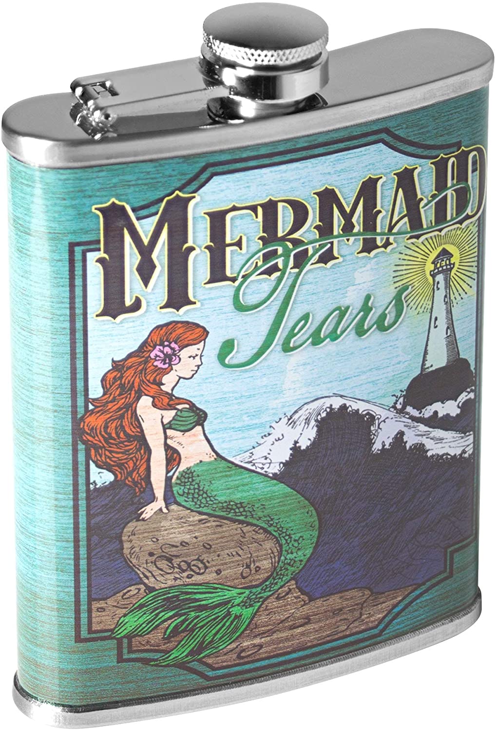 Mermaid Tears Stainless Steel 8 Oz Flask