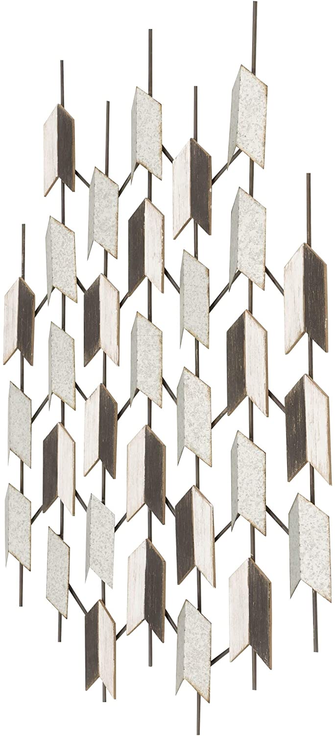 Modern Arrow Wall Decor N/ Black White Farmhouse Contemporary Metal - Diamond Home USA