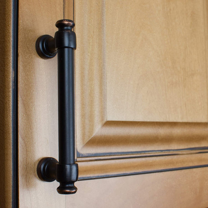 5 Pack 3 3/4 Cc Classic Oil Rubbed Bronze Euro Bar Pulls Traditional Metal Finish - Diamond Home USA