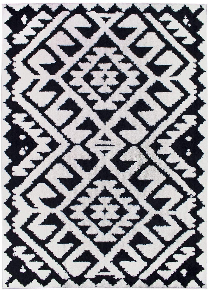 Geometric Aztec Moroccan Pile Shag Accent Rug 5" X 7"
