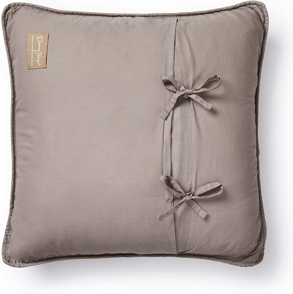 Cobblestone Decorative Pillow Grey Patchwork Farmhouse Cotton Removable Cover - Diamond Home USA