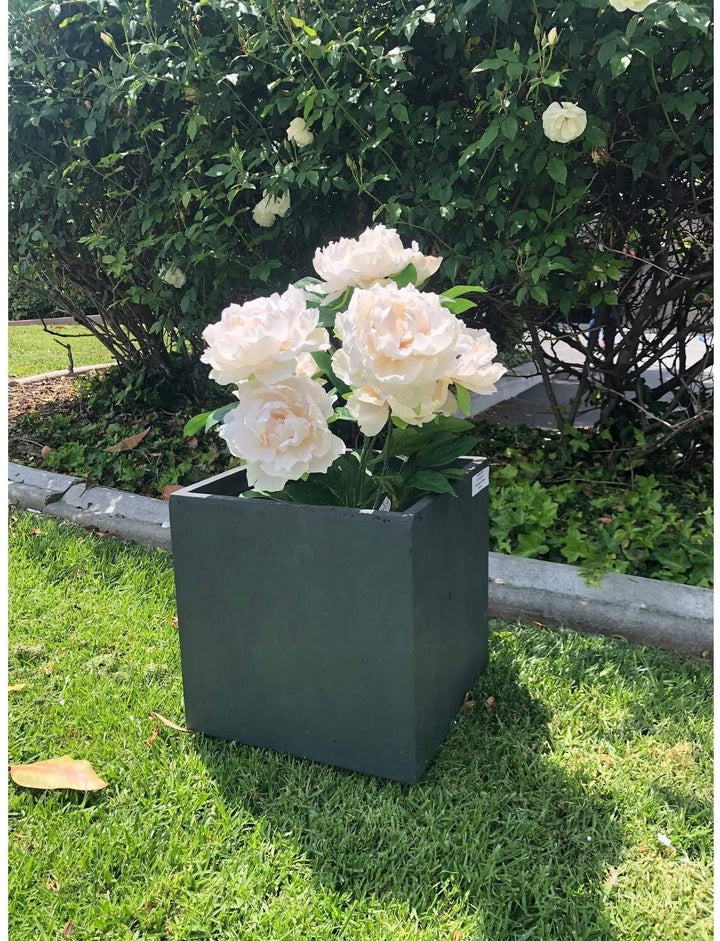 Lightweight Concrete Modern Square Cement Color Planter Small 9 8'x9 8'x9 8' Grey Rectangular