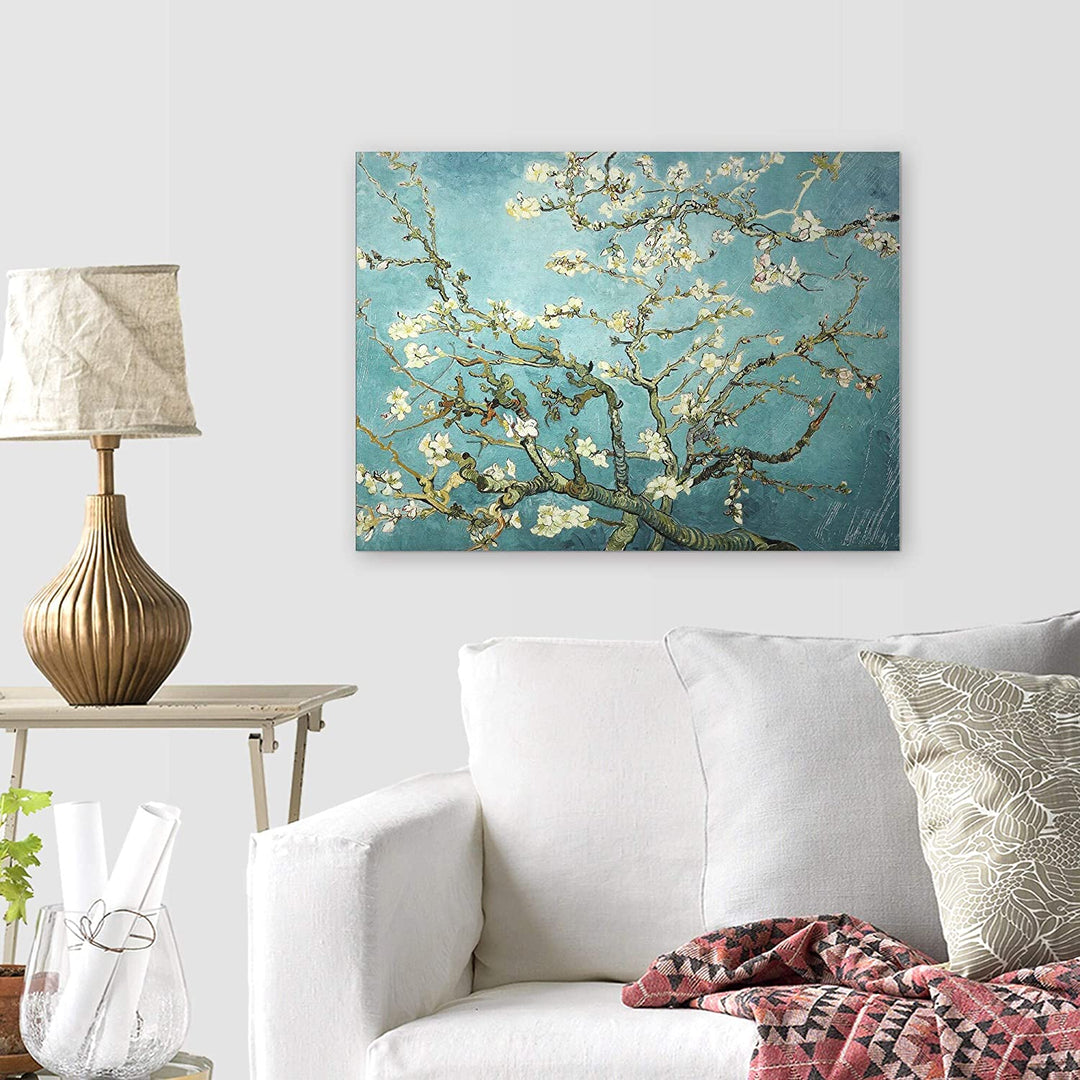 Branches Almond Blossom' by Vincent Van Gogh Stretched
