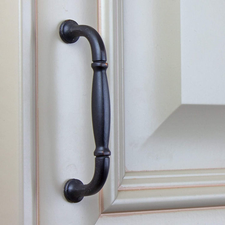 5 Pack 3 Center Oil Rubbed Bronze Fluted Cabinet Pulls Rustic Zinc Finish - Diamond Home USA