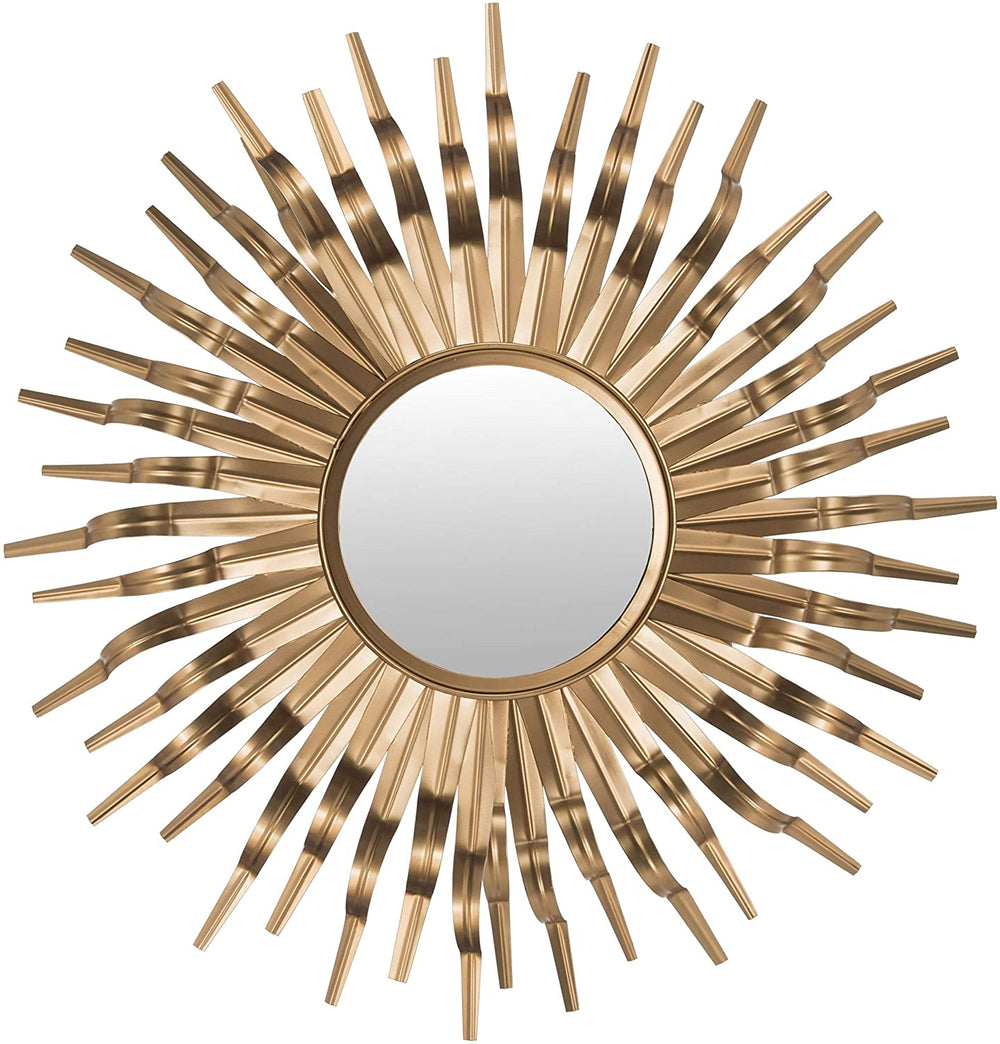 Handmade Arts Crafts Gold 36 inch Sunburst Mirror Antique 36" X 1 5" Glam