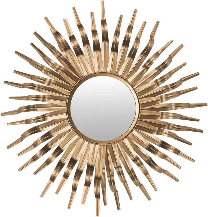 Handmade Arts Crafts Gold 36 inch Sunburst Mirror Antique 36" X 1 5" Glam