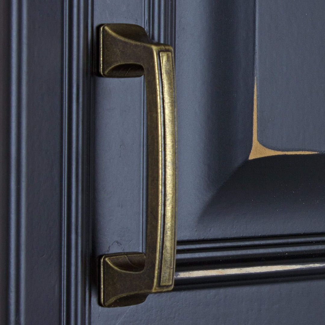 5 Pack 3 Center Antique Base Cabinet Pulls Industrial Zinc Brass Finish - Diamond Home USA