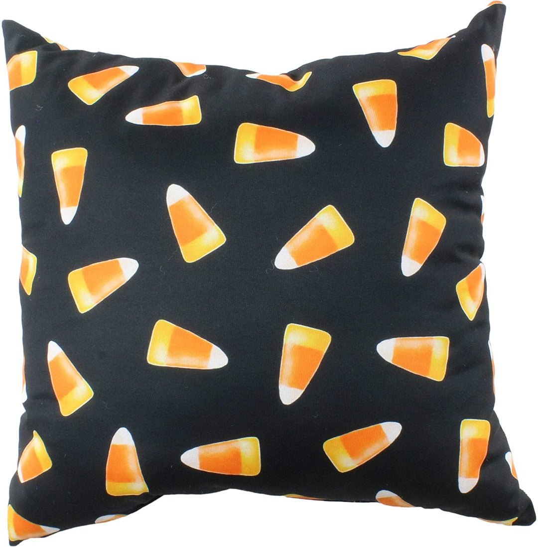 Candy Corn Pillow Black Graphic Novelty Polyester