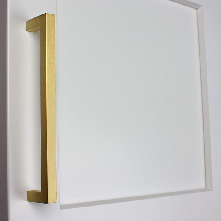 6 25 inch Cc Satin Nickel Solid Square Cabinet Bar Pull Handle (Pack 10) Modern Contemporary Zinc Gold Finish