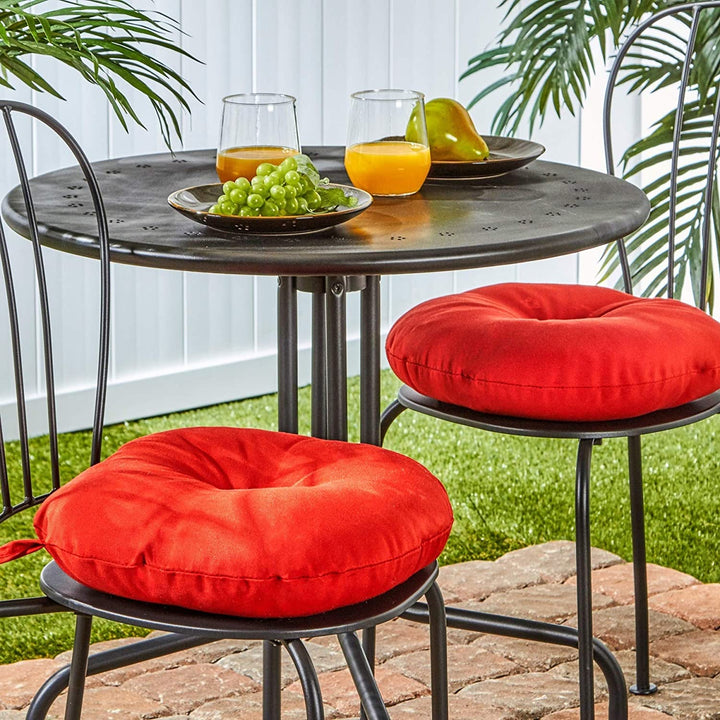Driftwood 15 inch Round Outdoor Red Bistro Chair Cushions