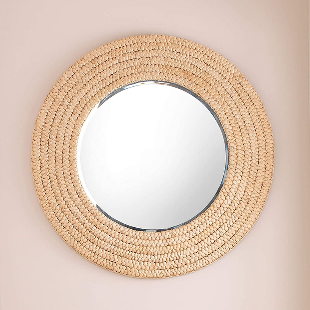 Meadow Mirror Beige Transitional Hooks Included - Diamond Home USA