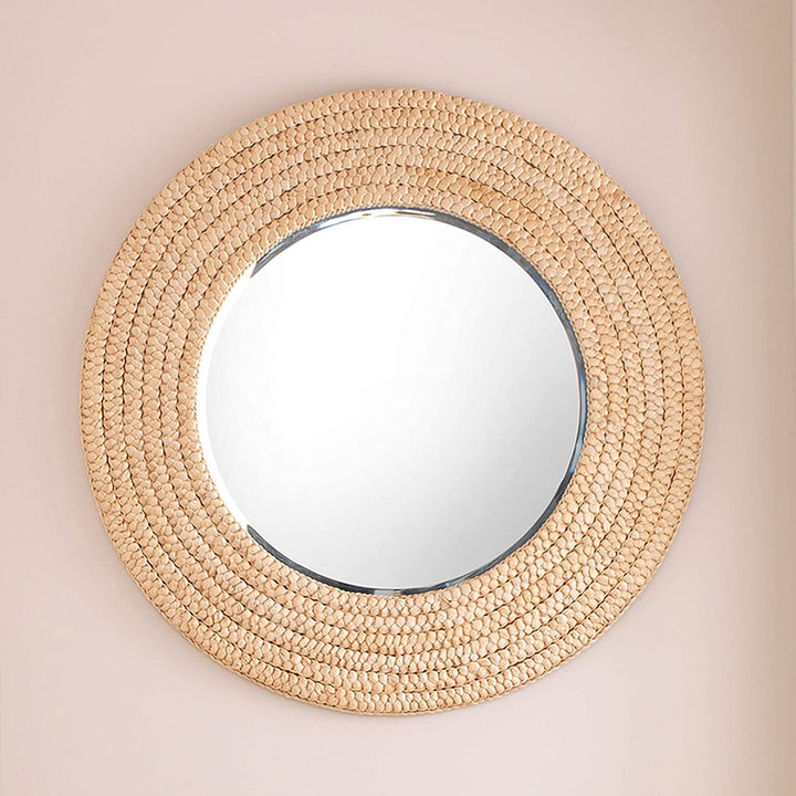 Meadow Mirror Beige Transitional Hooks Included - Diamond Home USA