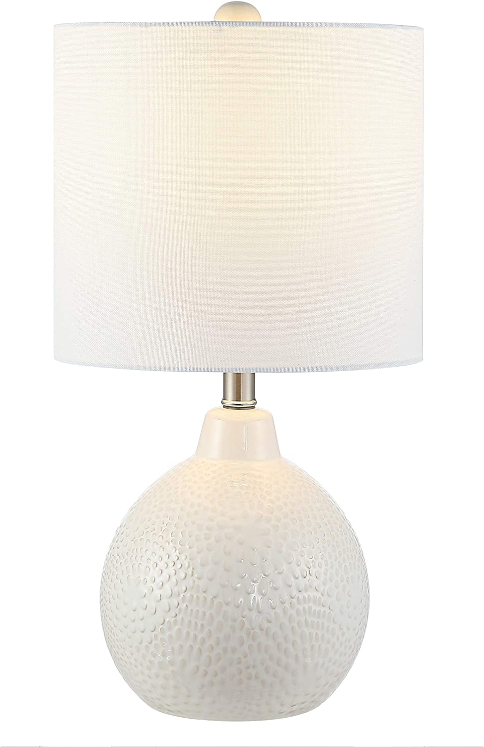 Lighting 20 inch Memphis Ceramic Table Lamp 11" X 20" White Modern Contemporary Traditional Bulbs Included - Diamond Home USA