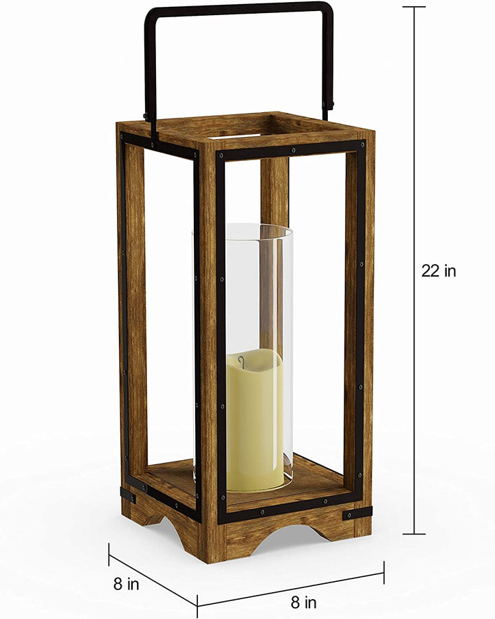 Well Cottage Black Iron/Wood Lantern Farmhouse Iron - Diamond Home USA