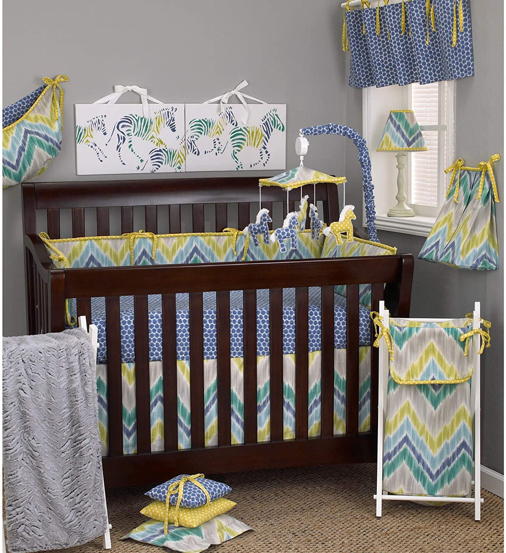 MISC Zebra Hamper Blue Grey Wood