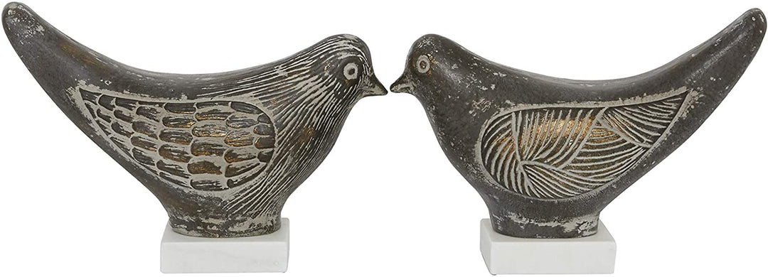 Bird Displays Colored Finish W White Stone Bases Set 2 5 X