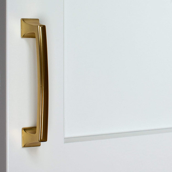 3 3/4 Center Gold Base Cabinet Pulls (25 Pack) Brass Industrial Zinc Finish - Diamond Home USA