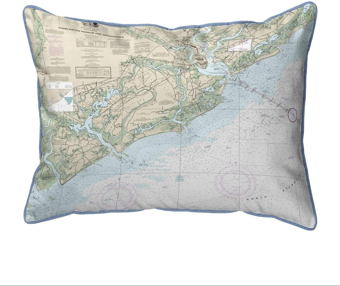 Approaches Sc Nautical Map Large Corded Indoor/Outdoor