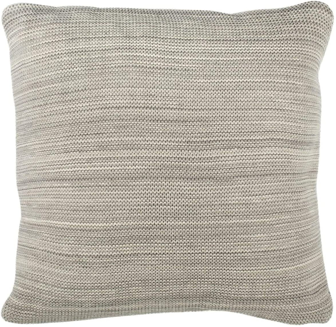 Knit Cotton Grey 20 inch Decorative Pillow Textured Casual Farmhouse Modern Contemporary Removable Cover - Diamond Home USA