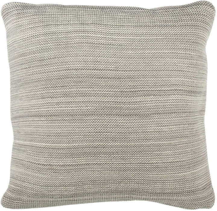 Knit Cotton Grey 20 inch Decorative Pillow Textured Casual Farmhouse Modern Contemporary Removable Cover - Diamond Home USA