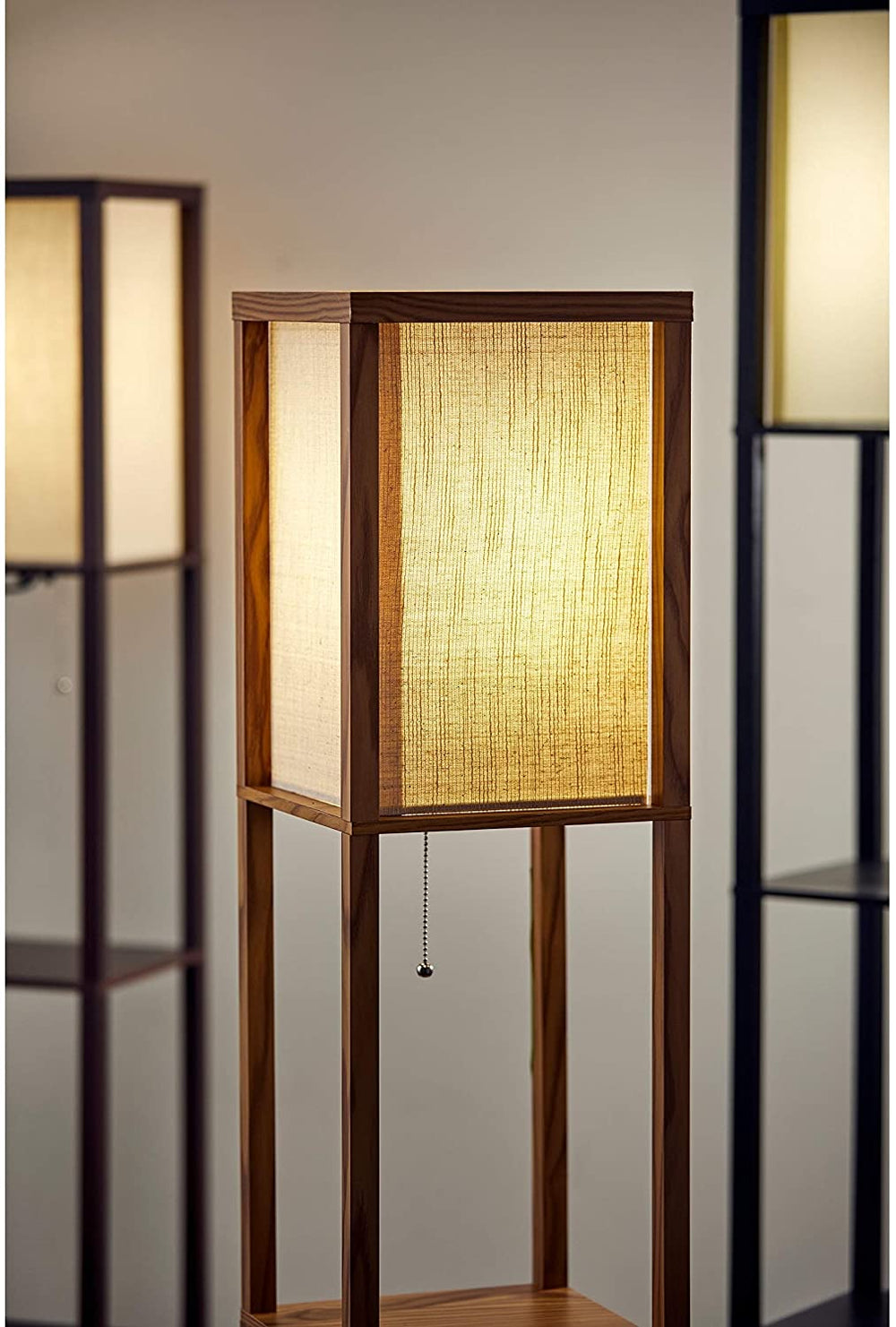 Wood Shelf Lamp Natural Modern Contemporary Scandinavian