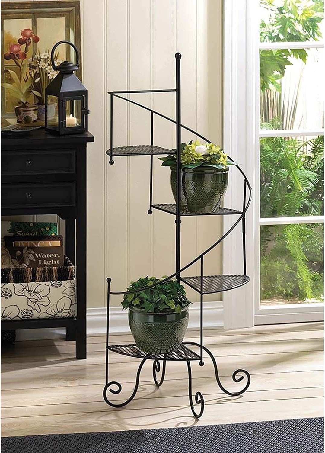 Spiral Metal 4 Step Plant Stand