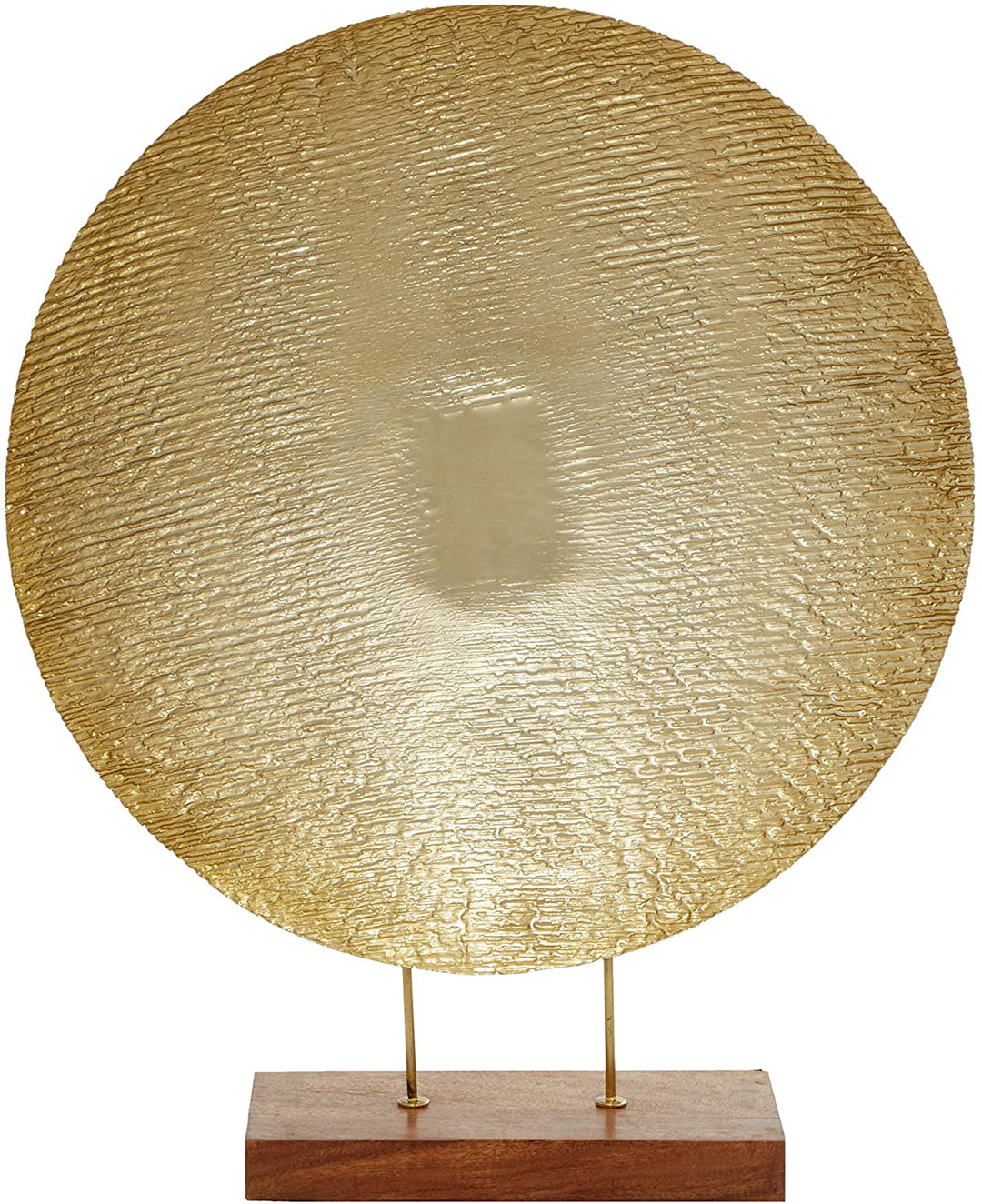 Metal Gold Platter Display 22" X 27" 22 X 6 27round Iron - Diamond Home USA