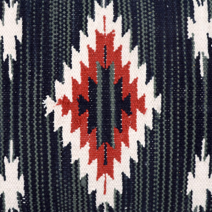 Handmade Cotton 16'' X 24" Throw Pillows (Set Two) Grey Off White Red Geometric Bohemian Eclectic Two - Diamond Home USA