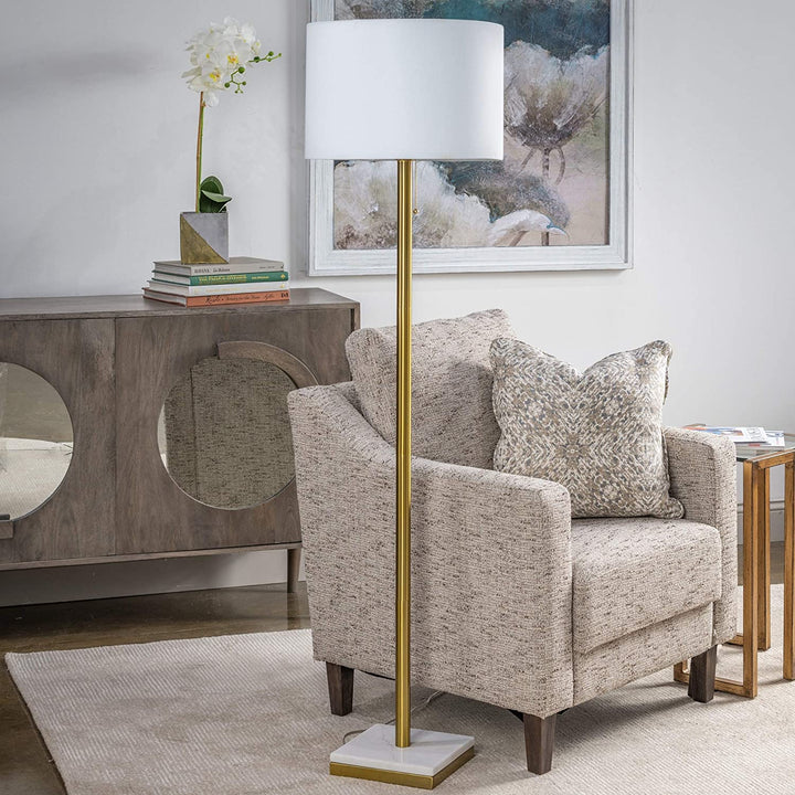 62" h Metal Floor Lamp Gold Modern