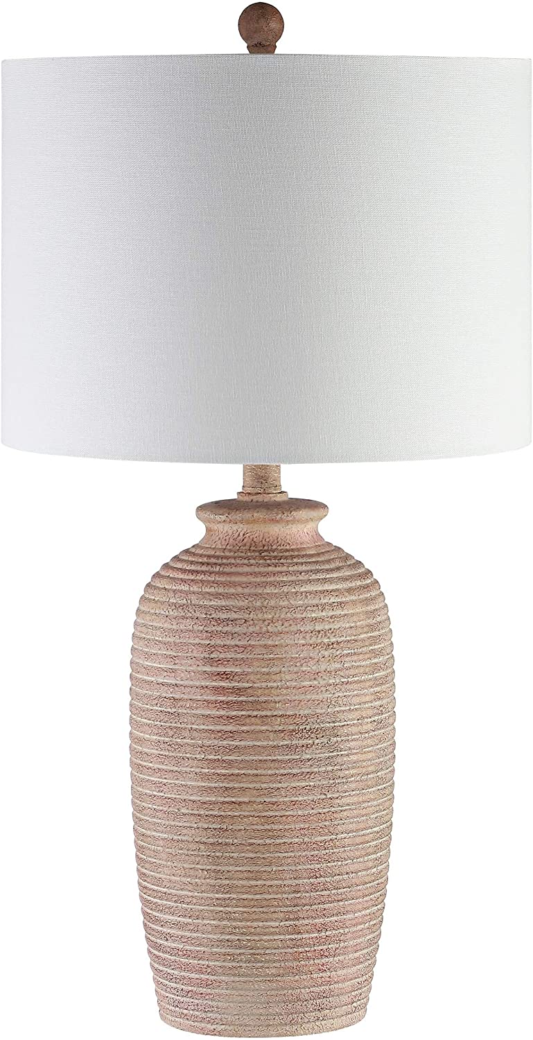 Lighting 27 inch Sandy Pearl Led Table Lamp 14" W X L 27 5" H White Modern Contemporary Bulbs Included
