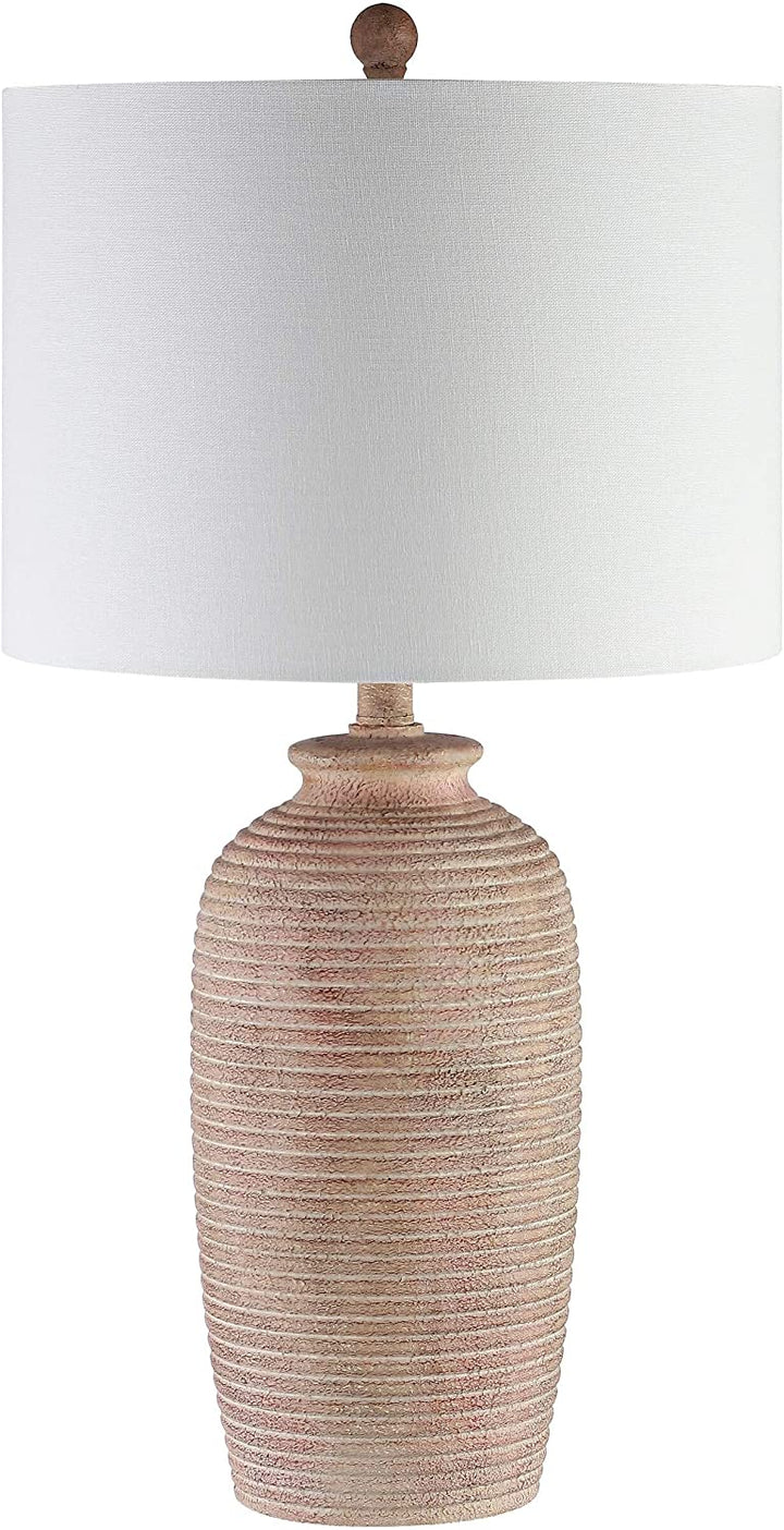 Lighting 27 inch Sandy Pearl Led Table Lamp 14" W X L 27 5" H White Modern Contemporary Bulbs Included