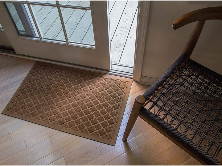 Weather Polypropylene Mat 22" X 35" Tan Rectangle All Weather