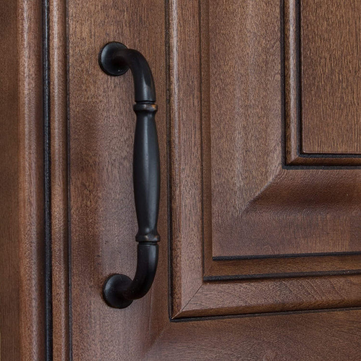 5 Pack 3 Center Oil Rubbed Bronze Fluted Cabinet Pulls Rustic Zinc Finish - Diamond Home USA