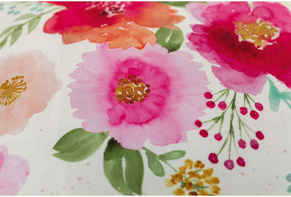 Sunset Floral Outdoor Pillow 17 Sq Piping Color Solid Modern Contemporary Fabric Water Resistant