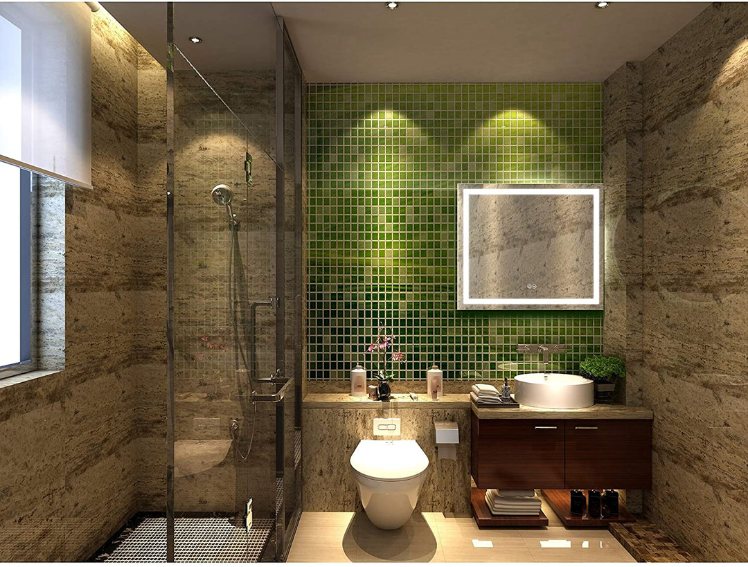 Frameless Wall Mounted Led Bathroom Mirror Colorless