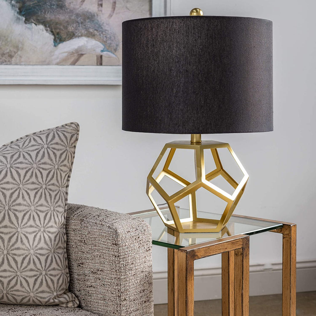 20 5" h Metal Table Lamp Gold Modern Contemporary