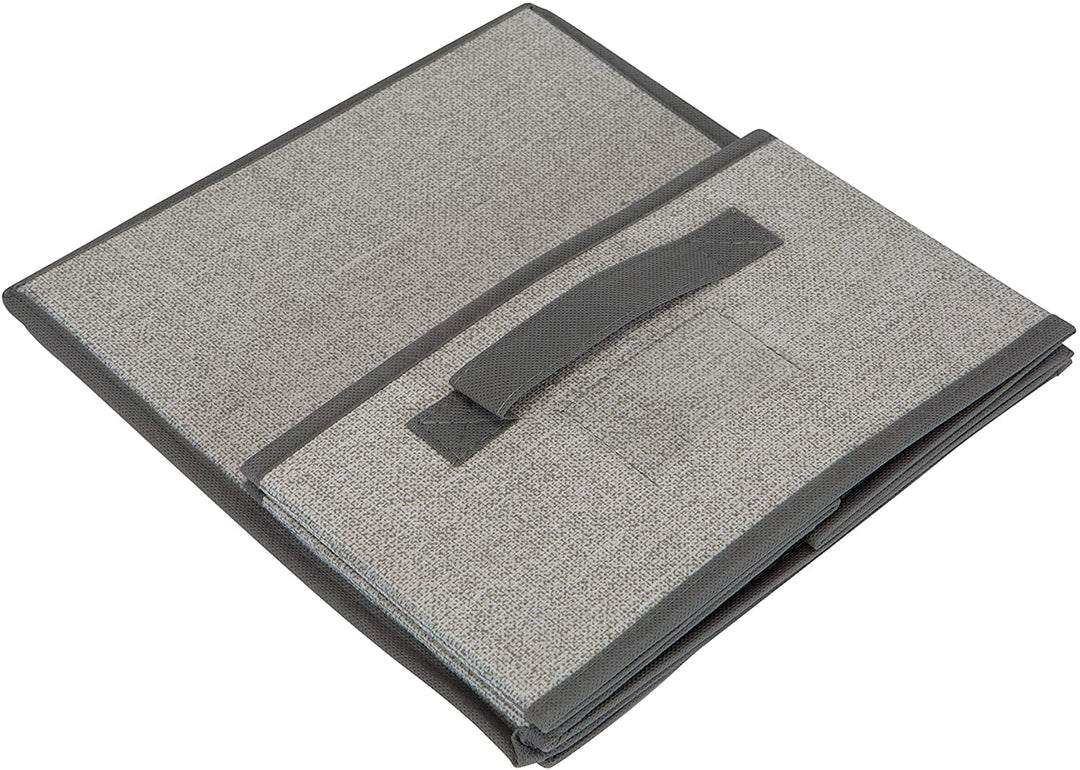 Medium Storage Box Grey 11"x 12"x 6 Fabric Textured - Diamond Home USA