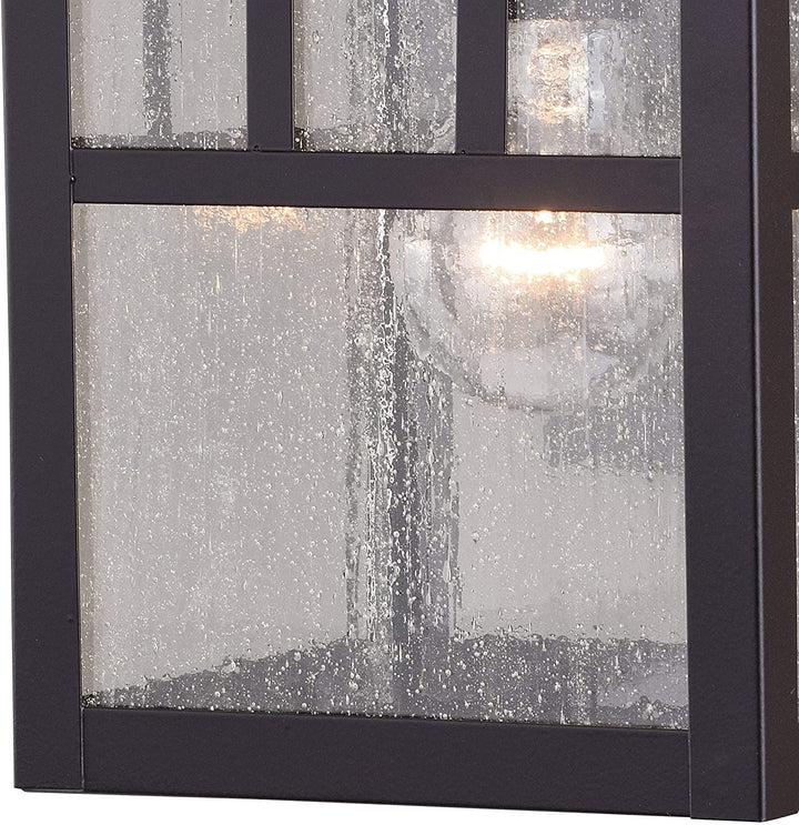 Mission 1 Light Bronze Rectangle Outdoor Wall Lantern Clear Glass 7 25 W X 9 5 H 9 D Brown Craftsman Steel Dimmable Includes Hardware Weather
