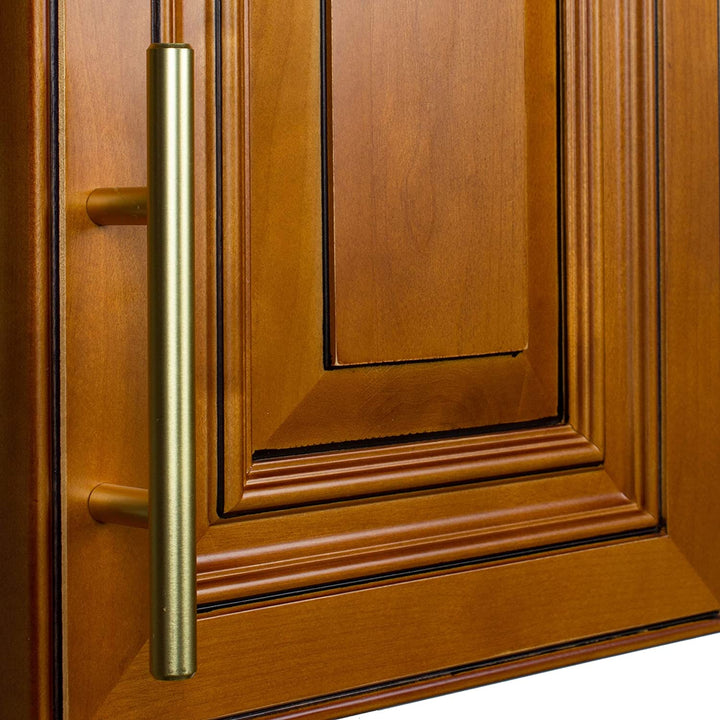 3 inch CC Solid Satin Gold Cabinet Bar Pulls (Pack 10) Metal Finish - Diamond Home USA