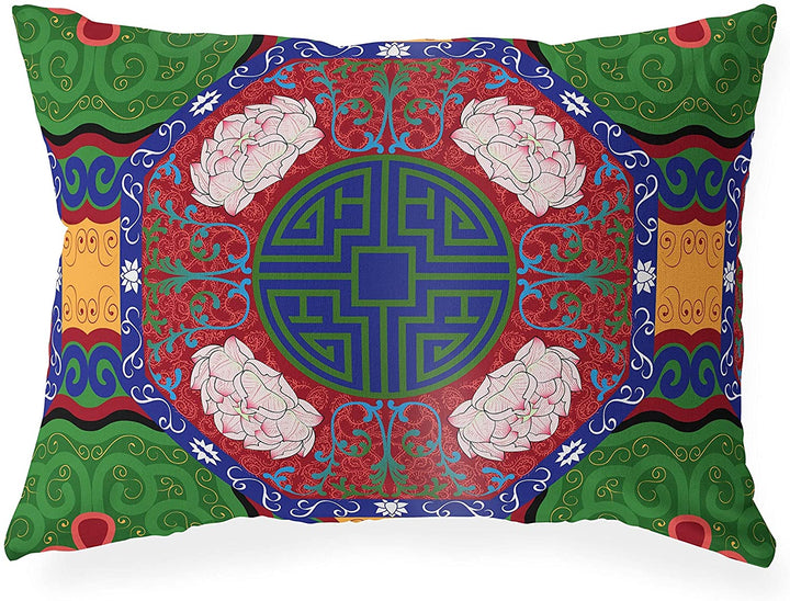 Green Indoor|Outdoor Lumbar Pillow by Designs 20x14