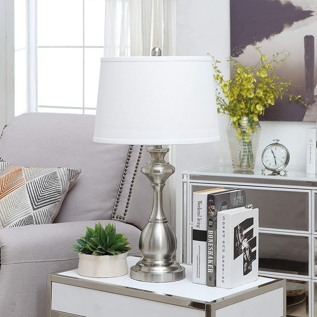28" Table Lamp Grey Nickel - Diamond Home USA