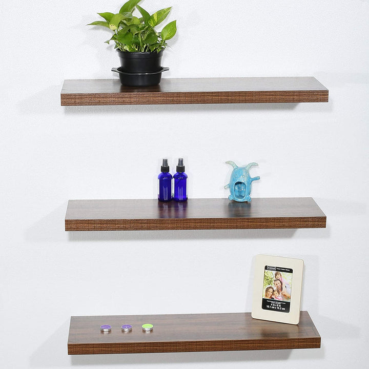 Set 3 Modern Contemporary Antique Walnut Floating Shelf 31