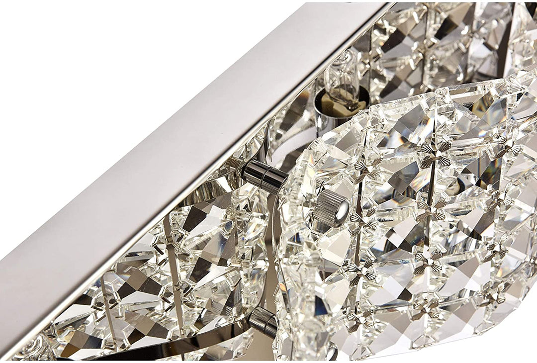 Tate Collection Wall Sconce D20 6 H4 7 Lt 3 Chrome Finish Modern Contemporary Iron Stainless Steel - Diamond Home USA