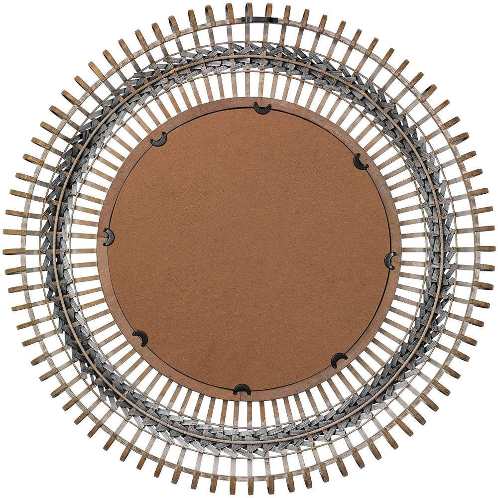 Braided Mirror Grey Transitional Hooks Included - Diamond Home USA