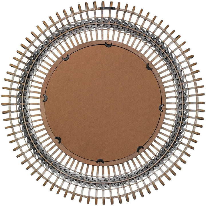 Braided Mirror Grey Transitional Hooks Included - Diamond Home USA
