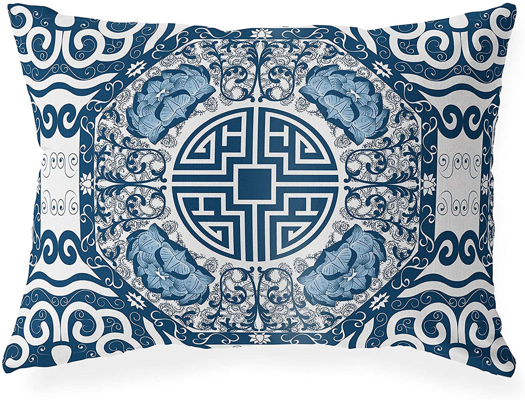 Blue Indoor|Outdoor Lumbar Pillow by Designs 20x14 Blue