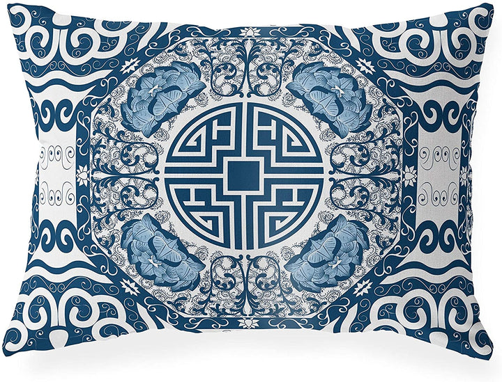 Blue Indoor|Outdoor Lumbar Pillow by Designs 20x14 Blue