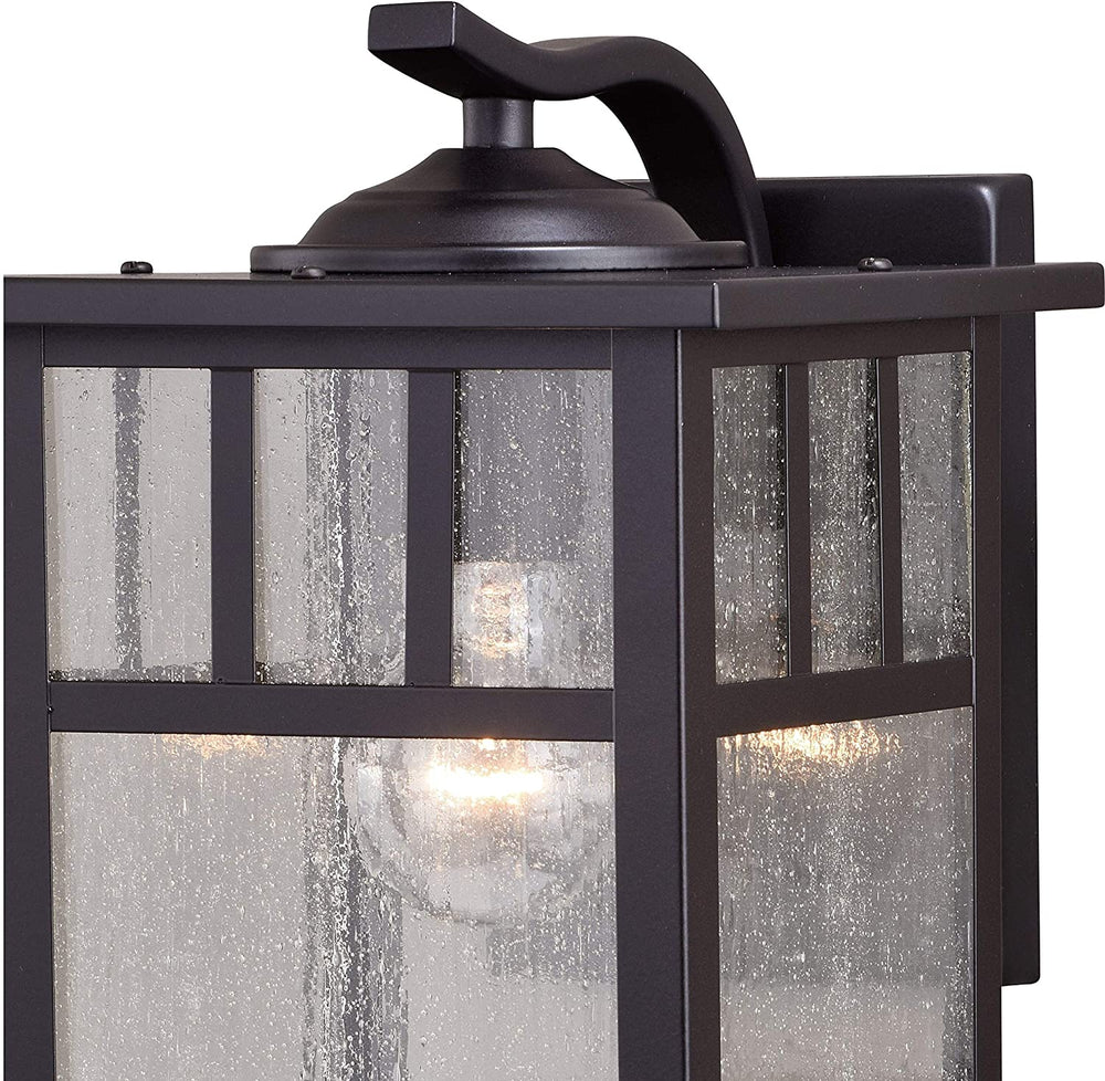 Mission 1 Light Bronze Rectangle Outdoor Wall Lantern Clear Glass 7 25 W X 9 5 H 9 D Brown Craftsman Steel Dimmable Includes Hardware Weather